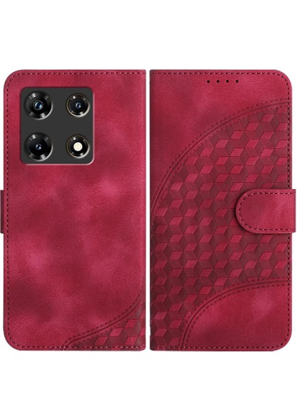 Infinix Not 30 Pro Için Kılıf Darbeye Deri Kılıf Pu Deri Kapak Çevirin (Yurt Dışından)