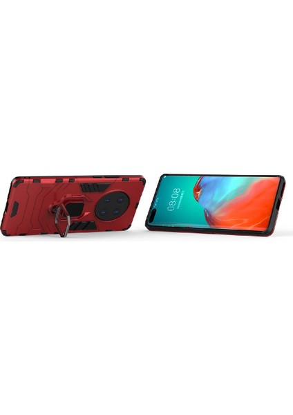 Colorful Shop Huawei Mate 40 Pro Için Kickstand Askeri Damla Koruma Halkası Kapak (Yurt Dışından)