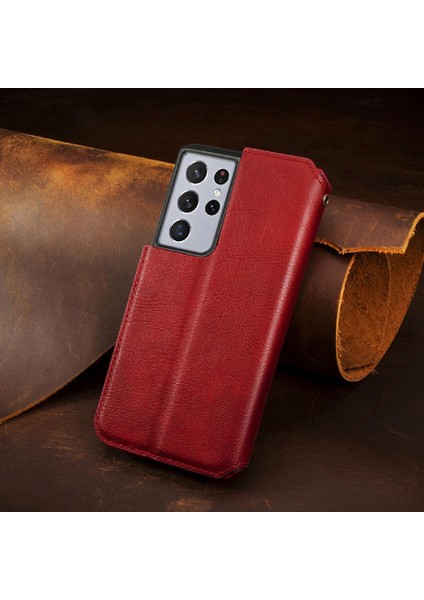 Samsung Galaxy S21 Ultra Zarif Iş Cüzdan Fonksiyonu Için Kılıf Çevirin (Yurt Dışından) modelleri