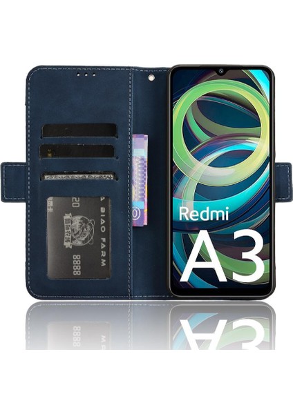 Xiaomi Poco C61 Deri Cüzdan Kapak Manyetik Kapatma Ayarlanabilir (Yurt Dışından)