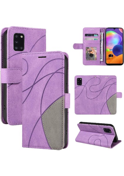 Samsung Galaxy Kickstand Kickstand Koruyucu Iki Renkli Dikiş Pu (Yurt Dışından)