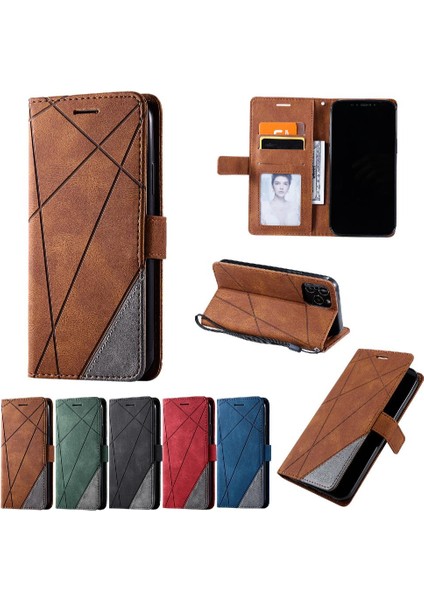 IPhone 12 Için Kılıf Pro Max Kart Tutucu Kickstand Cüzdan Flip Folio Pu (Yurt Dışından)