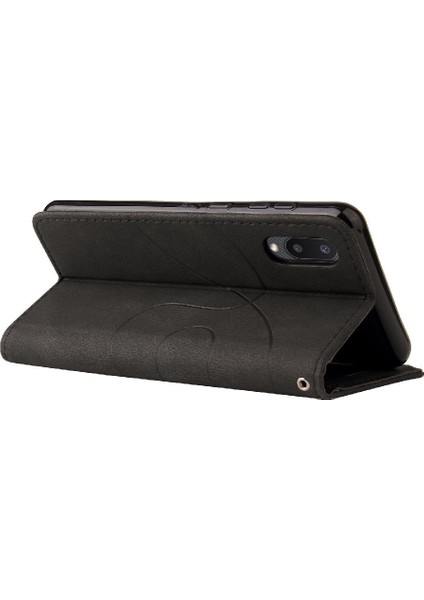 Samsung Galaxy A02/M02 Iki Renkli Dikiş Kickstand Koruyucu Kılıf (Yurt Dışından)
