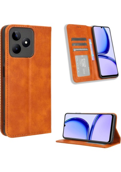 Realme C51 4g Manyetik Kapatma Cüzdan Pu Deri Kılıf (Yurt Dışından) modelleri