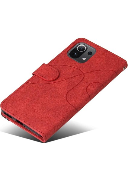Xiaomi 11 Lite Için Iki Renkli Dikiş Kickstand Koruyucu Kart ile (Yurt Dışından) modelleri
