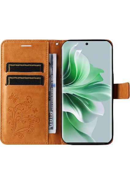 Kart Yuvası Standı Manyetik Kapak Kapak Pu ile Oppo Oppo 11 Pro 5g Için Kılıf (Yurt Dışından)