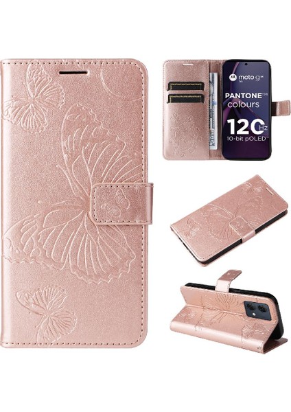 Motorola Moto G84 5g Flip Kickstand Manyetik Kapak Darbeye Pu (Yurt Dışından)
