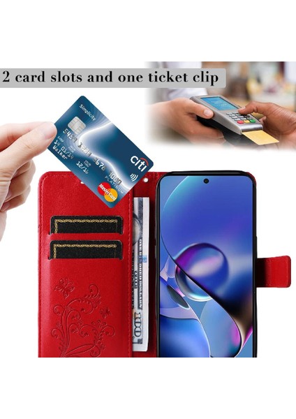 Motorola Moto G54 5g Pu Deri Flip Kickstand Için Kılıf Kart Yuvası ile (Yurt Dışından) fırsatları