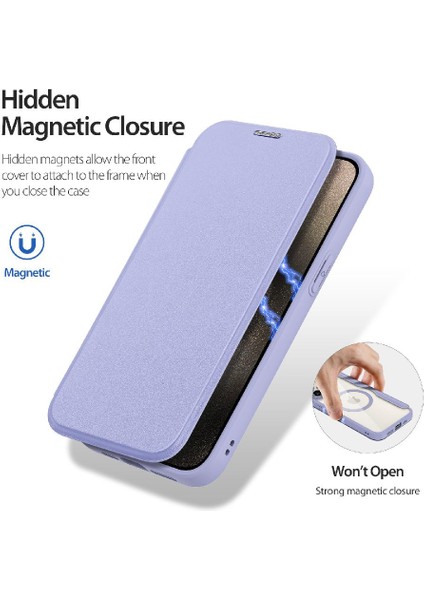Rfıd Engelleme Kart Yuvası Pu Kapak ile IPhone 15 Pro Max Için Duducase Durumda (Yurt Dışından)