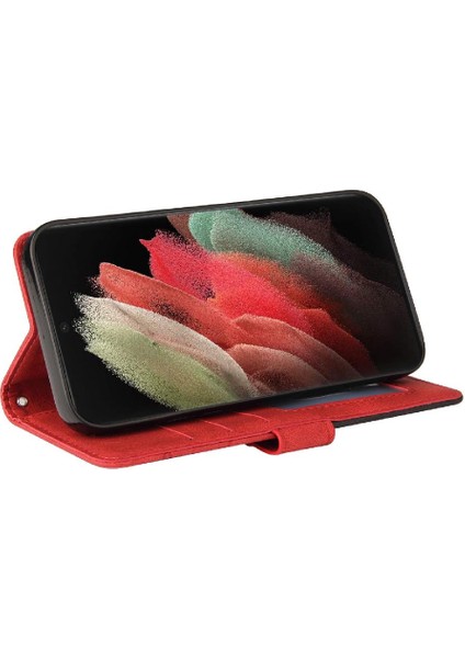 Samsung Galaxy S21 Ultra Pu Deri Flip Folio Kılıf Kickstand (Yurt Dışından) fiyatları