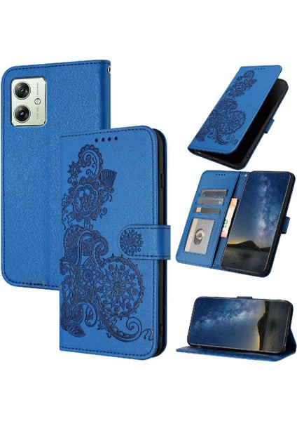 Motorola Moto G54 5g Pu Deri Manyetik Kapatma Kickstand Flip Case (Yurt Dışından)