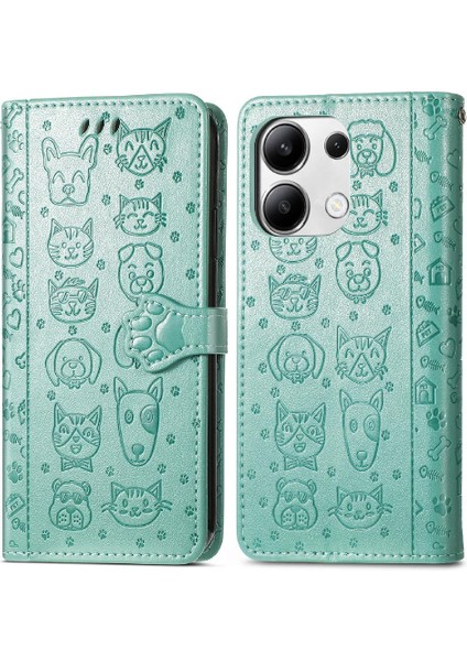 Xiaomi Redmi Için Not 13 4g Kılıf Kısa Kayış Karikatür Hayvanlar (Yurt Dışından)