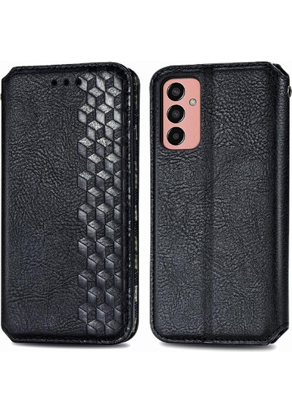 Samsung Galaxy M13 4g Zarif Iş Deri Kılıf Kapak Çevirin (Yurt Dışından)