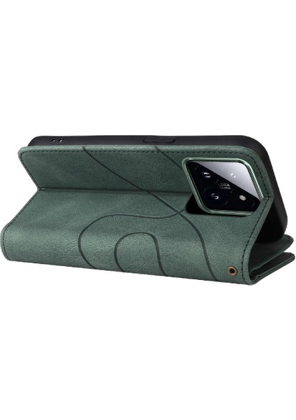 Xiaomi 14 Pro Iki Renkli Dikiş Dokuz Kart Yuvaları Fermuar Cüzdan (Yurt Dışından) fırsatları