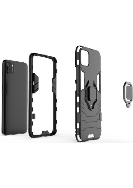 Realme C11 Için Kılıf 360 &deg; Dönen Halka Darbeye Kapak Kickstand Askeri (Yurt Dışından) indirimleri