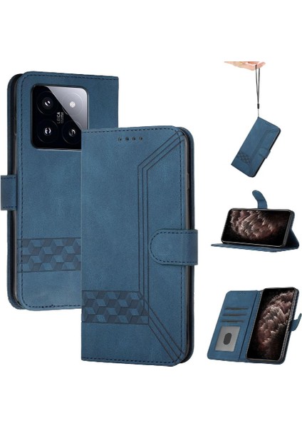 Kullanışlı Stand Pu ile Xiaomi 14 Pro Kılıf Kart Kapak Cüzdan ile Uyumlu (Yurt Dışından)