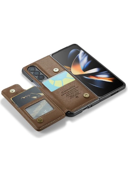 Samsung Galaxy Z Fold 4 5g Kickstand Pu Deri Için Caseme Cüzdan Kılıf (Yurt Dışından)