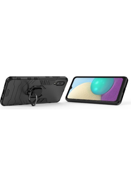 Samsung Galaxy A02 Kickstand Askeri Damla Koruma Halkası Kapağı Için Kılıf (Yurt Dışından) fırsatları