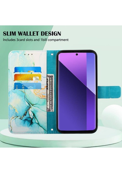 Xiaomi Redmi Not 13 Pro Artı 5g Cüzdan Kickstand Mermer Desen (Yurt Dışından)