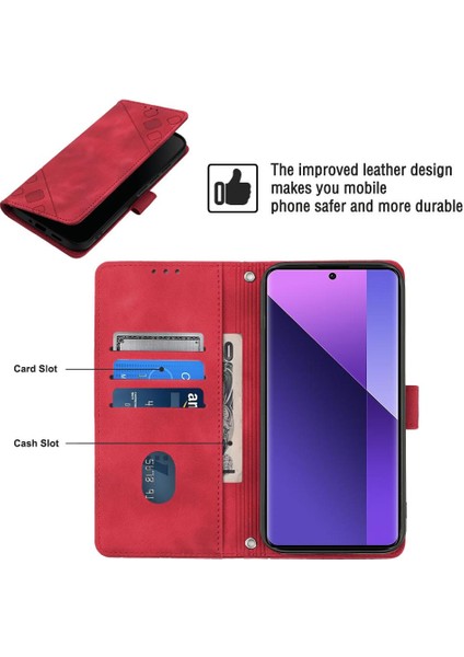 Xiaomi Redmi Için Not 13 Pro Artı 5g Manyetik Deri Kart Tutucu (Yurt Dışından)