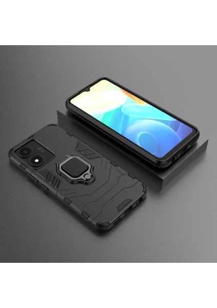 Vıvo Y02S Için Kılıf 360 &deg; Dönen Halka Darbeye Kapak Kickstand Askeri (Yurt Dışından) indirimleri