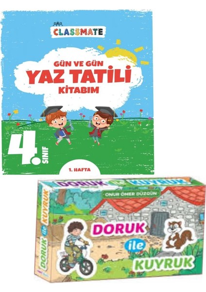 4. Sınıf Gün ve Gün Yaz Tatili Kitabım +Doruk ile Kuyruk 10'lu Kitap Seti - 7 - 12 Yaş