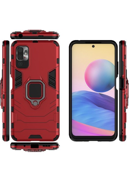 Xiaomi Redmi Not 10 5g Için Kılıf 360 &deg; Dönen Halka Kickstand Askeri Damla (Yurt Dışından) fırsatları