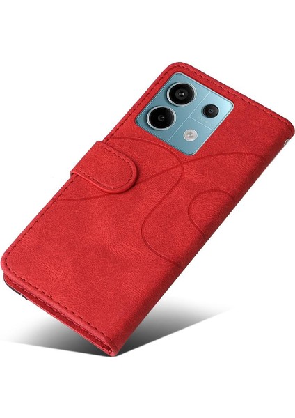 Xiaomi Redmi Not Için Kılıf 13 Pro 5g Iki Renkli Dikiş Pu Deri Flip (Yurt Dışından) modelleri