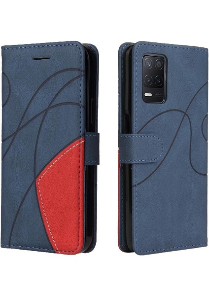 Kart Yuvası Standı ile Realme 8 5g Pu Deri Flip Folio Kılıf (Yurt Dışından)