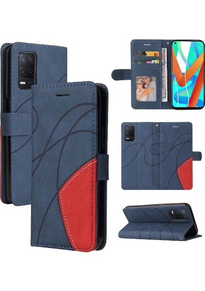 Kart Yuvası Standı ile Realme 8 5g Pu Deri Flip Folio Kılıf (Yurt Dışından) modelleri