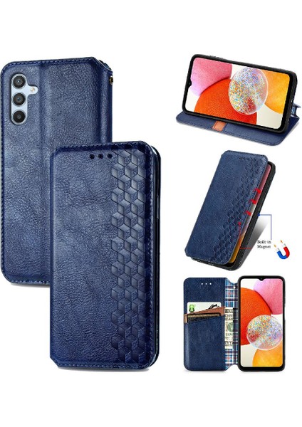 Colorful Shop Samsung Galaxy A14 4g Zarif Iş Deri Kılıf Moda (Yurt Dışından)