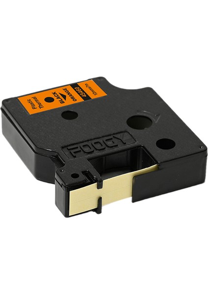 Dymo D1 Muadili Etiket Plastik Turuncu 12 mm x 7 mt