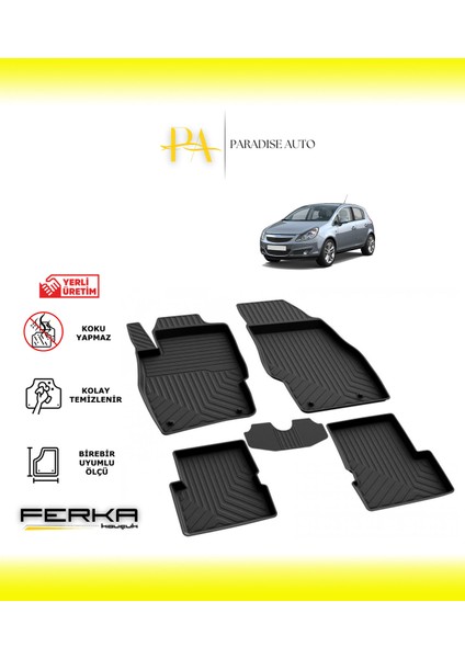 Opel Corsa D 2007-2014 4d Havuzlu Paspas