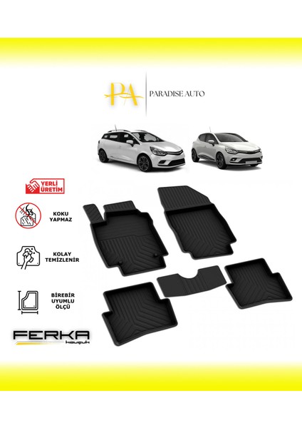 Renault Clio 4 Sw Hb 2012-2019 4d Havuzlu Paspas