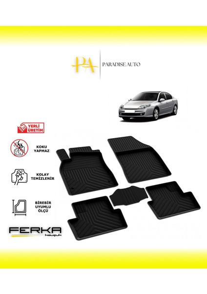 Renault Laguna 2007-2015 4d Havuzlu Paspas