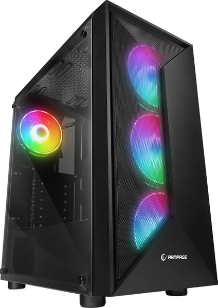 Trıangle 4*12CM Auto Rgb Fan Tempered Glass Atx Mid-T Gaming Oyuncu Kasası