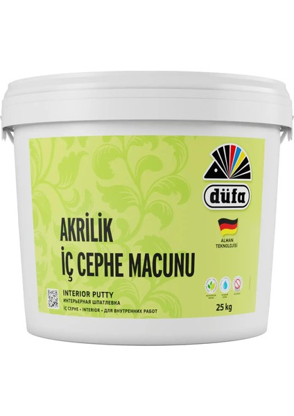 Akrilik İç Cephe Macun 25 l Beyaz