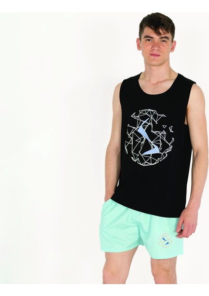 Logo Baskılı Erkek Siyah Atlet fiyatları