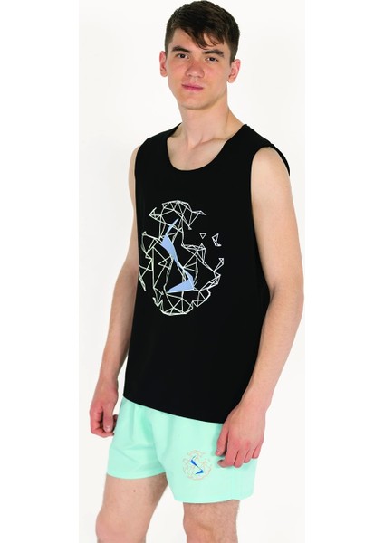 Logo Baskılı Erkek Siyah Atlet indirimleri