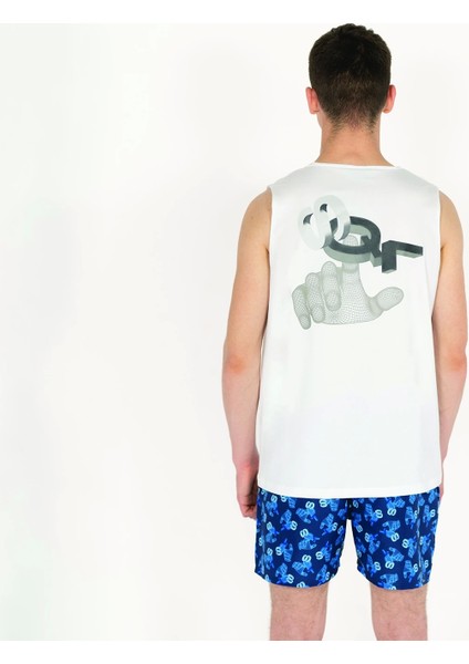 El Logo Baskılı Erkek Beyaz Atlet indirimleri