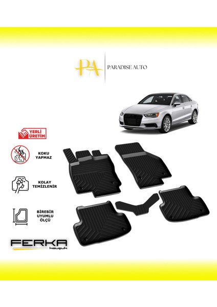 Audi A3 2012-2020 4d Havuzlu Paspas