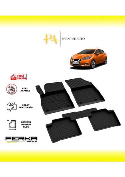 Nissan Micra (K14) 2016 ve Üstü 4d Havuzlu Paspas