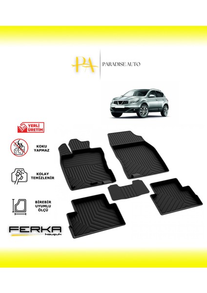 Nissan Qashqai 1 2007-2014 4d Havuzlu Paspas