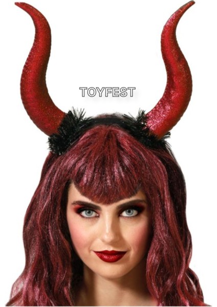 Cadılar Bayramı Halloween Kostüm Partisi Aksesuarı Boynuzlu Şeytan Malefiz Tacı & Taç - 30X28CM fırsatları