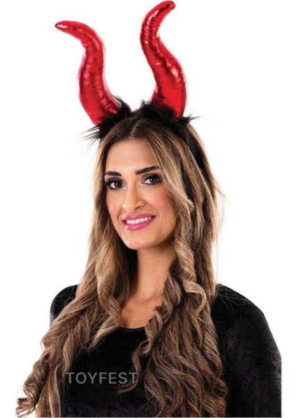 Cadılar Bayramı Halloween Kostüm Partisi Aksesuarı Boynuzlu Şeytan Malefiz Tacı & Taç - 30X28CM indirimleri