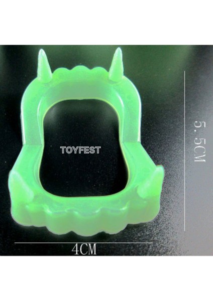 Cadılar Bayramı &halloween Parti Kostüm Aksesuarı 2 Adet Karanlıkta Parlayan Vampir Neon Glow Dişlik fiyatları