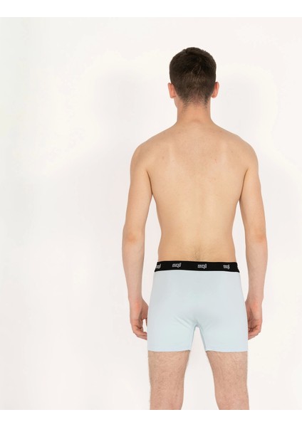 Erkek Açık Mavi Boxer