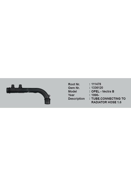 Su Borusu 1336120 111478 Vectra-B (96-99) X16XEL Plastik 1336120 Gold