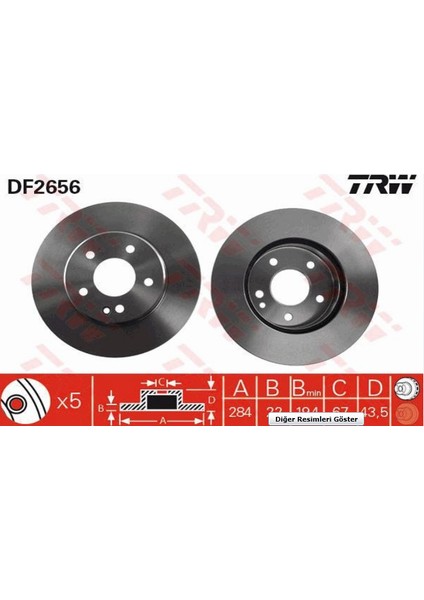 Disk Fren Aynası Ön Mercedes 2024210912 Gold