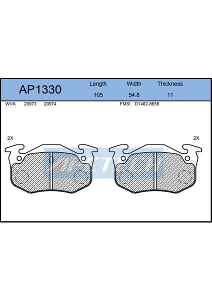 Disk Balata Arka R9 R11 R19 Clıo-Iı Megane-I P106 P206 P306 7701203668 7701203919 Gold